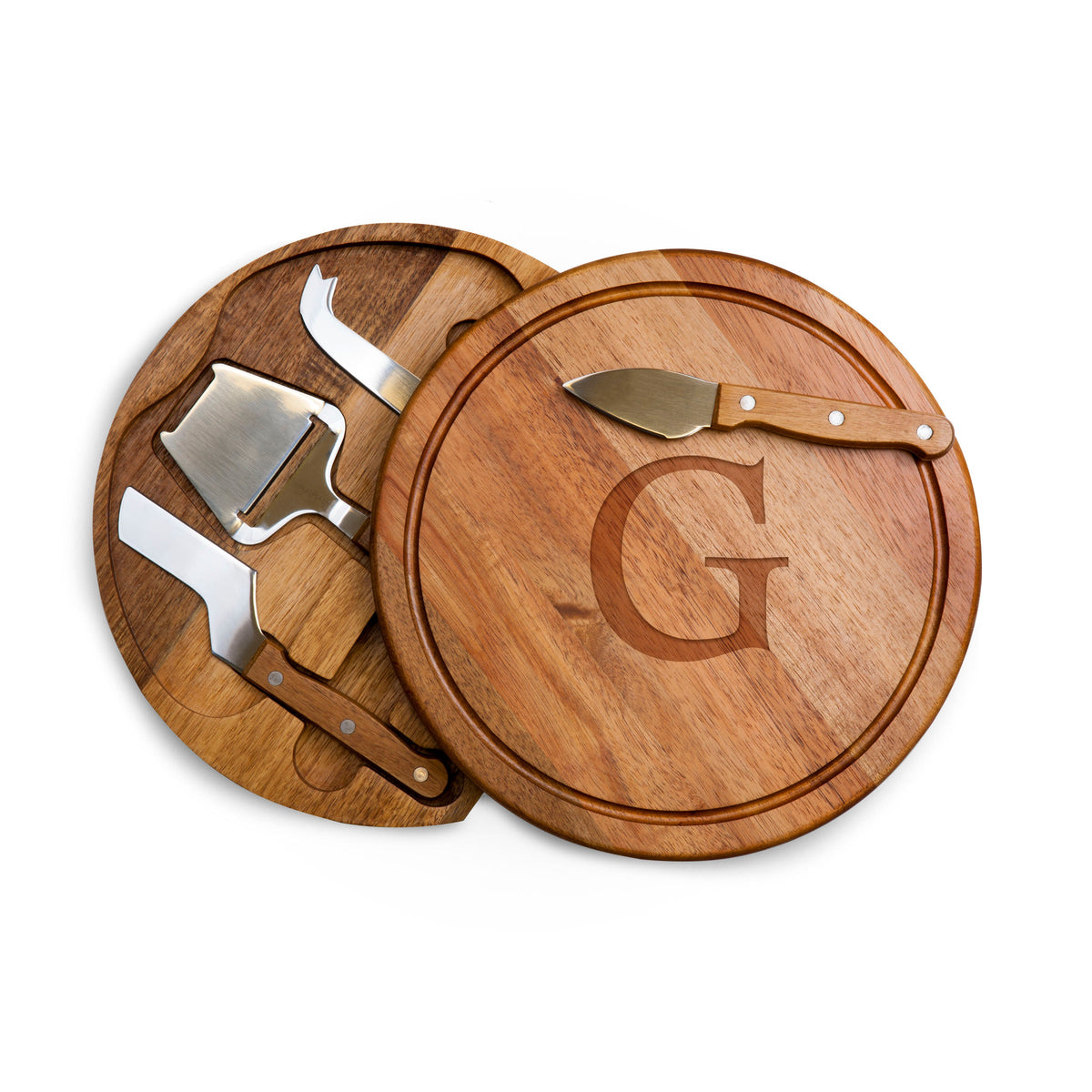 Monogram - Acacia Circo Cheese Cutting Board & Tools Set