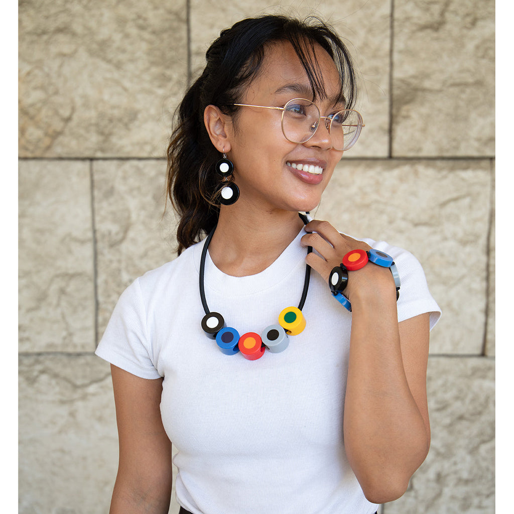 French Dot Pattern Necklace
