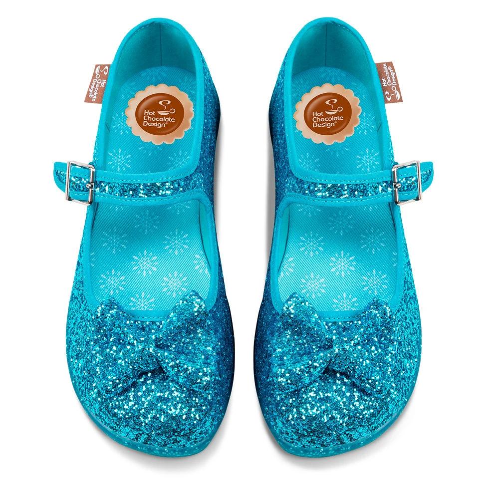 Chocolaticas® Glitter Ice Women's Mary Jane Flat by Hot Chocolate Design