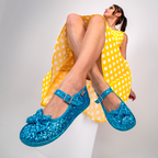 Chocolaticas® Glitter Ice Women's Mary Jane Flat