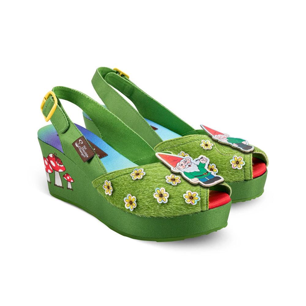 Chocolaticas® Naughty Gnome Women's Sandal by Hot Chocolate Design