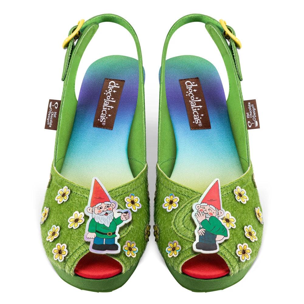 Chocolaticas® Naughty Gnome Women's Sandal by Hot Chocolate Design