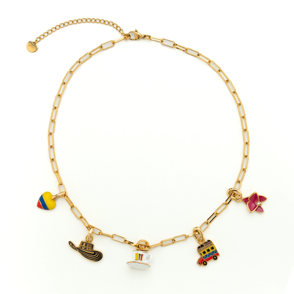 Paperclip Chain Necklace - Colombian Charms Collection by SITOS