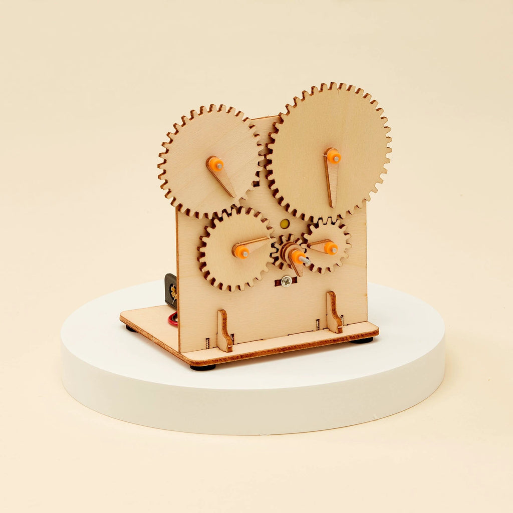 Gear Train DIY Kit, Educational STEM Toy by Kitsville