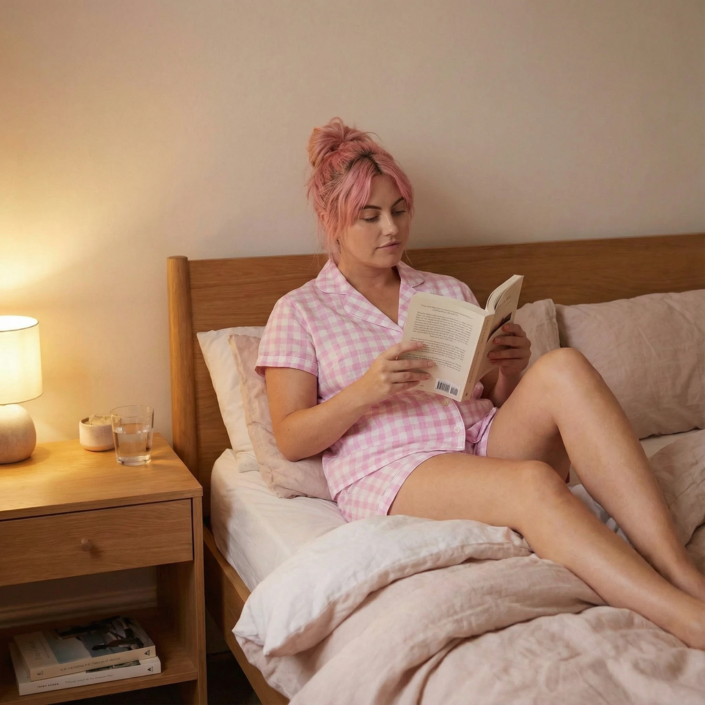 Gingham Pajamas Short Set in Pink | Button Top and Shorts Sleepwear [Sizes SM-L] by The Bullish Store