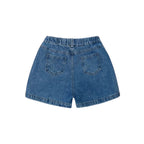 Girls' Denim Bow Skort in Medium Wash