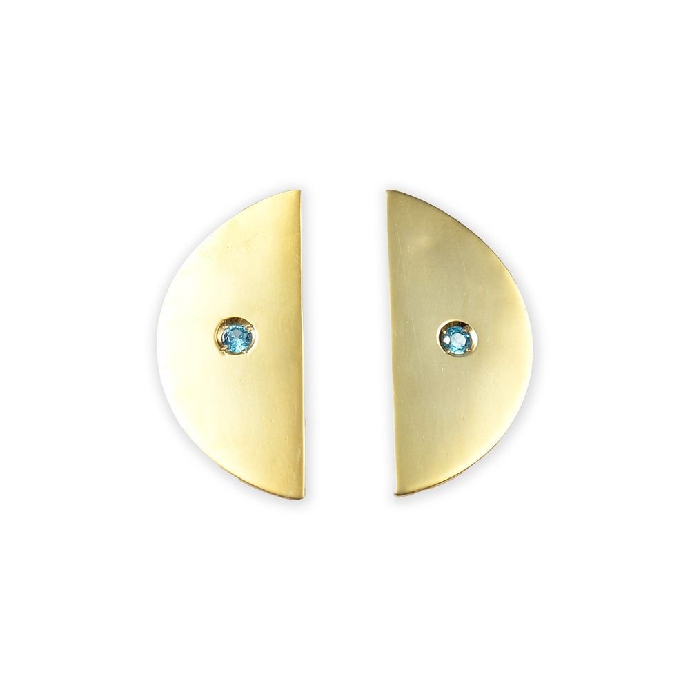 Gold-Plated Sterling Silver Earrings with Zircon