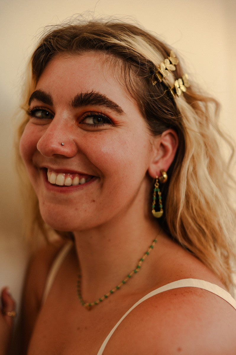 Gladiolus Crystal Earrings