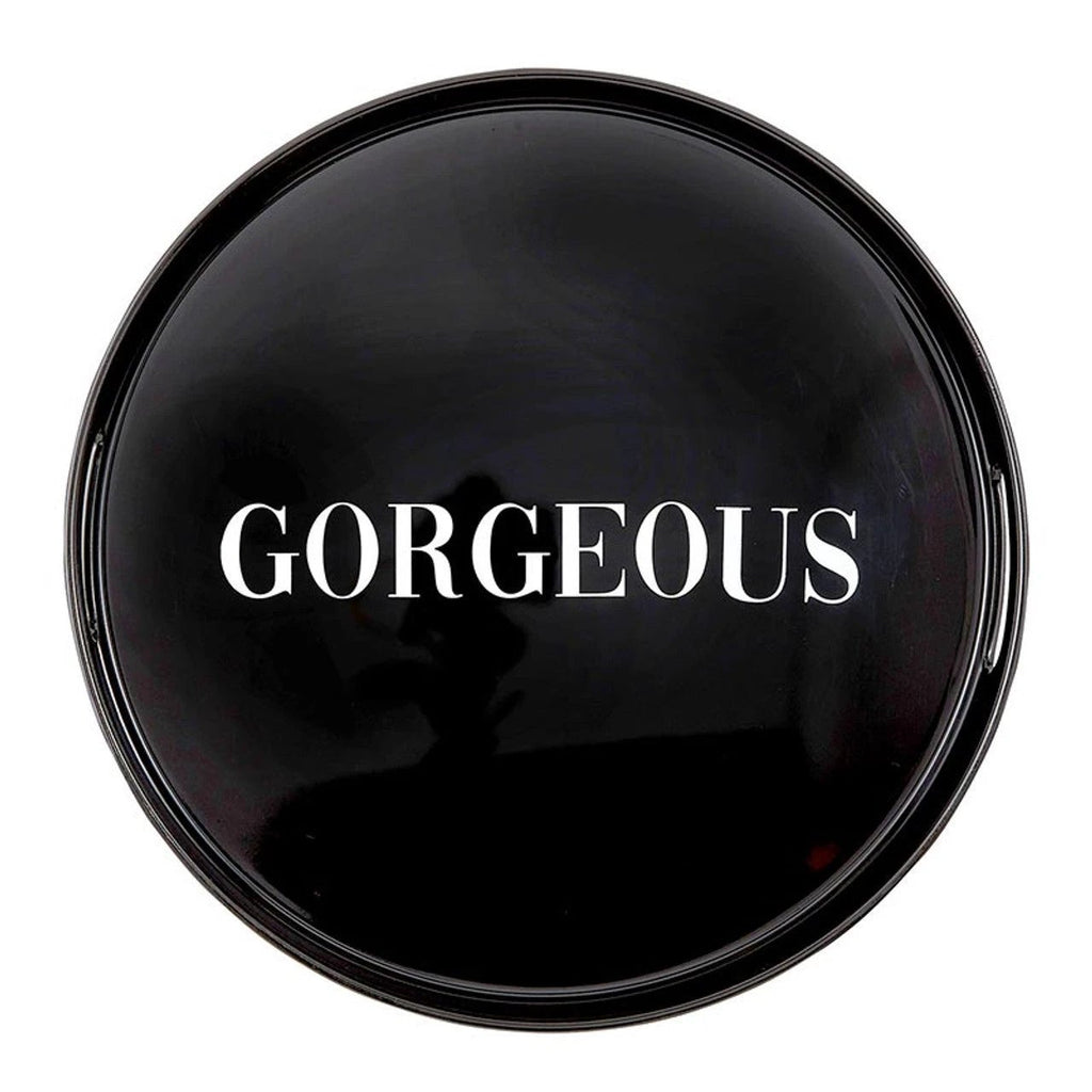 Gorgeous Round Black Bar Tray | Serving Tray with Handles | 13.5" Diameter by The Bullish Store