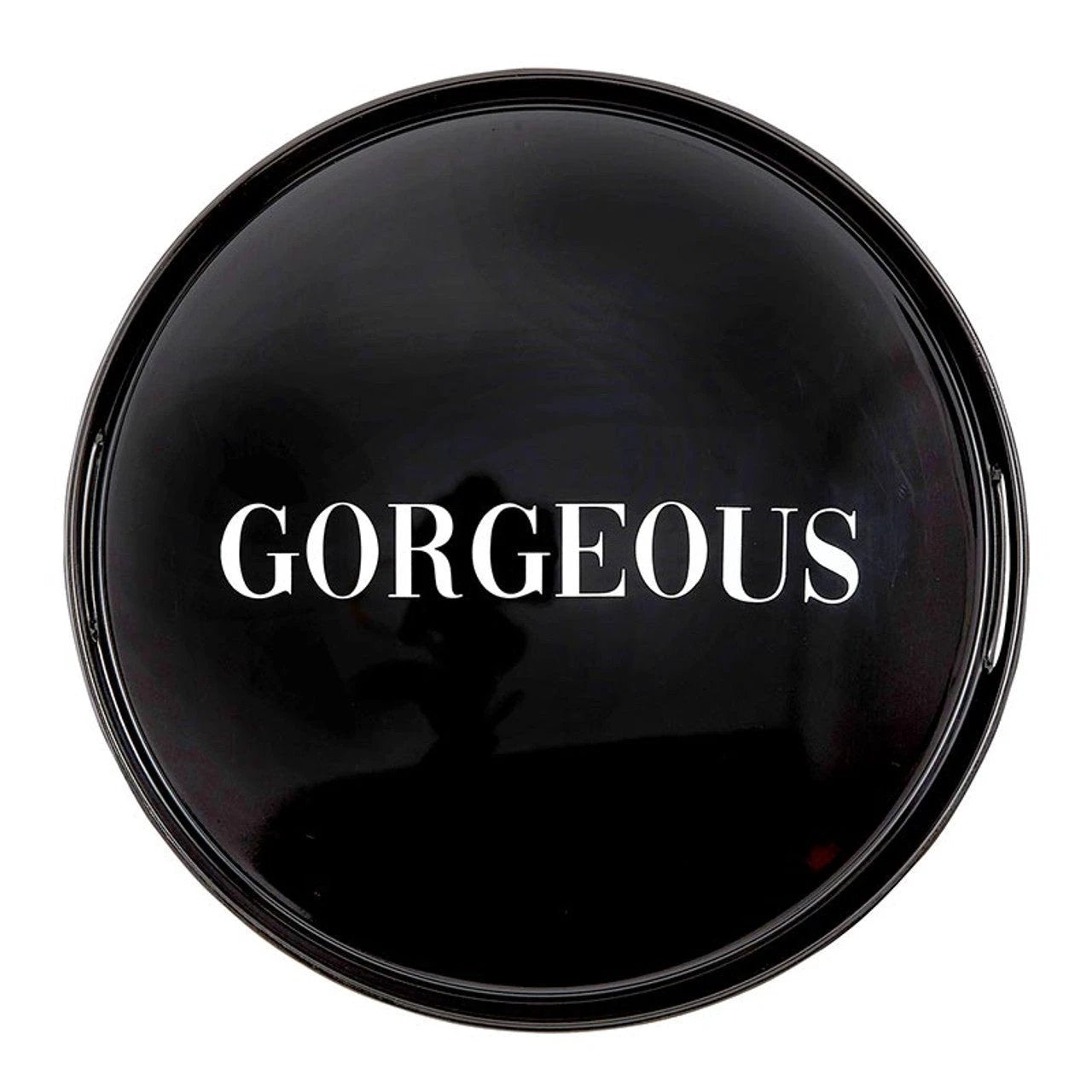 Gorgeous Round Black Bar Tray | Serving Tray with Handles | 13.5" Diameter by The Bullish Store