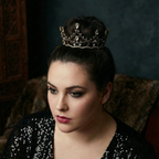 Gothic Structures Mini Crown Tiara in Antiqued Gold by The Bullish Store