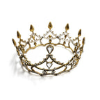 Gothic Structures Mini Crown Tiara in Antiqued Gold by The Bullish Store