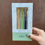 Gratitude 3 Piece Pen Set | Set Of 3 Giftable Pens in Floral Box | Refillable | Gifts For Her by The Bullish Store