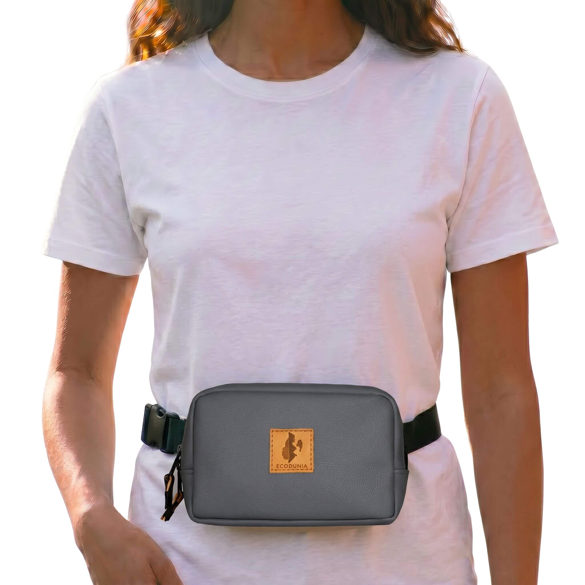 Vegan Leather Belt Bag for Men & Women, Crossbody Fanny Pack