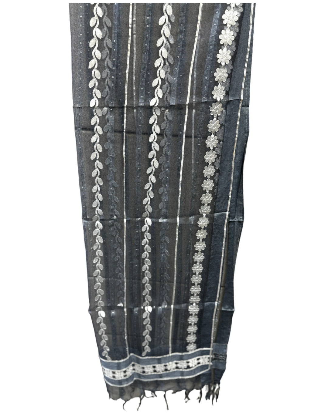 Dupatta with Silver Gota Work