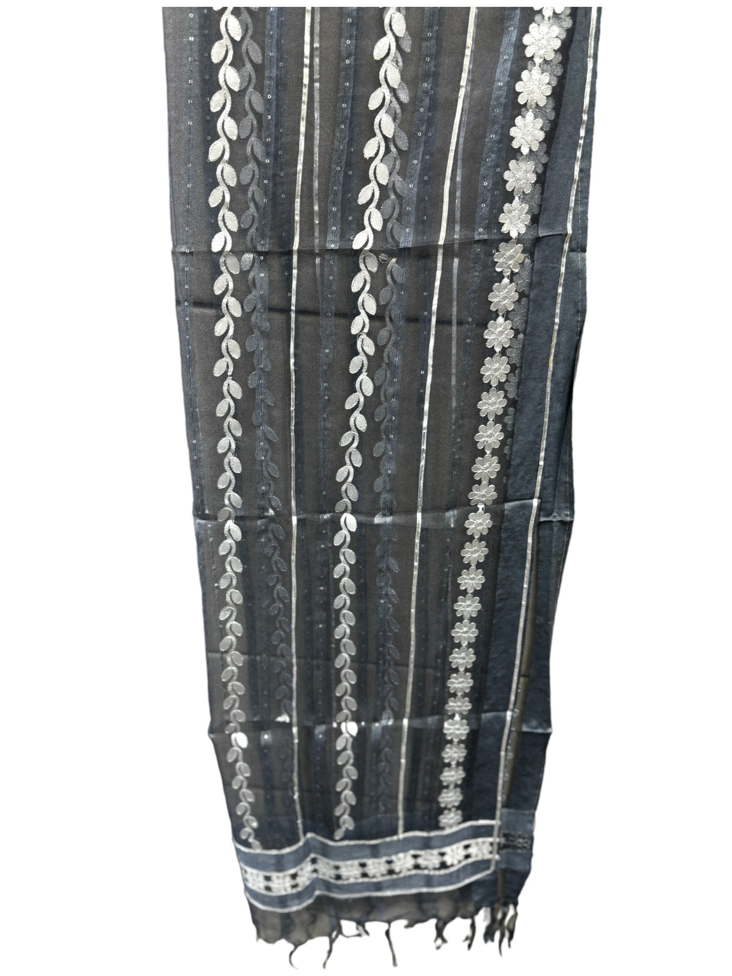 Dupatta with Silver Gota Work