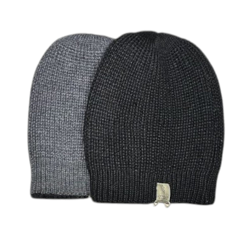 Alpaca Full Winter Gift Set, Black with White Plaid Scarf, Gray and Black Beanie, Black Fleece Lined Mittens