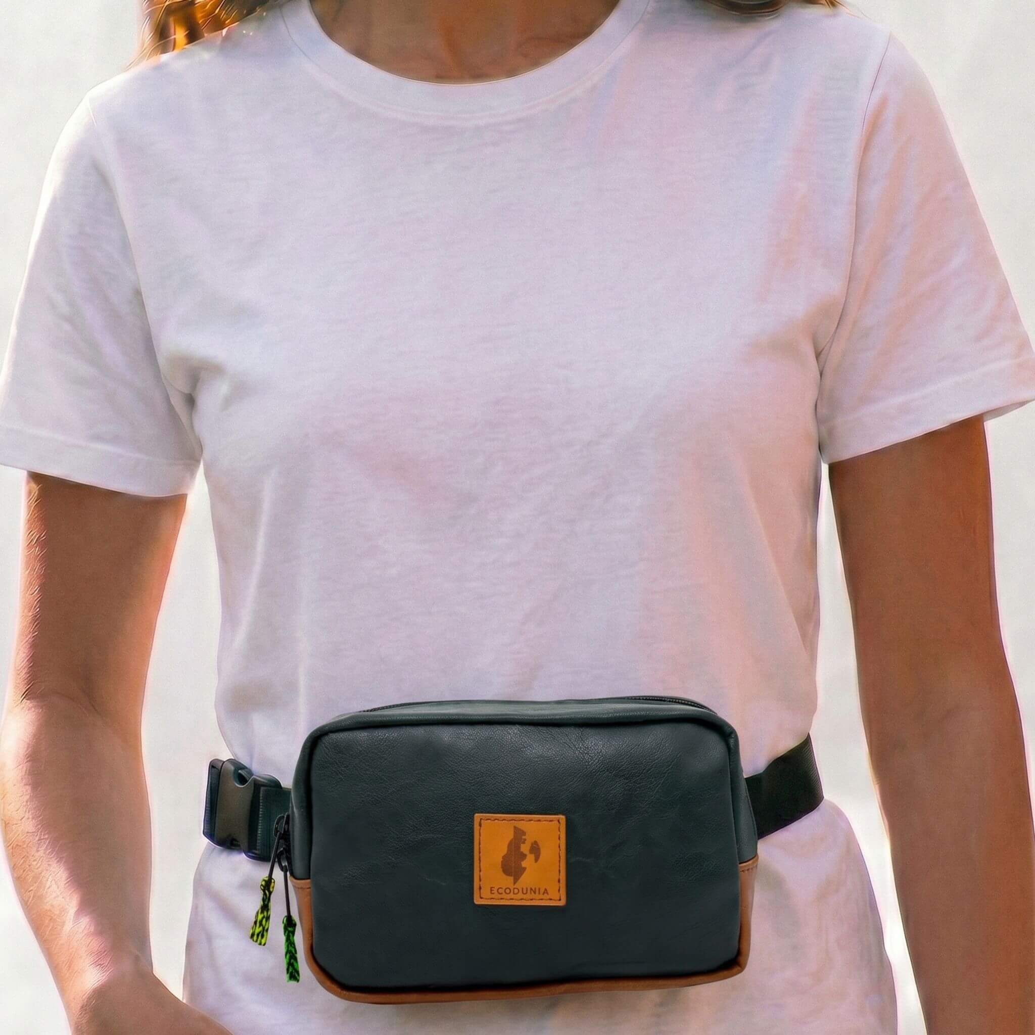 Vegan Leather Belt Bag for Men & Women, Crossbody Fanny Pack