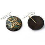 Green Symbol Wooden Earrings
