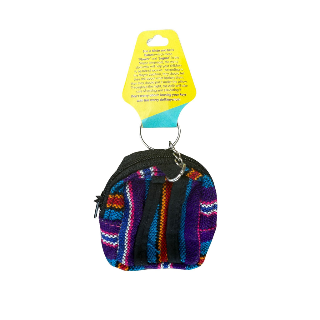 Guatemalan Worry Doll Backpack Charm & Keychain