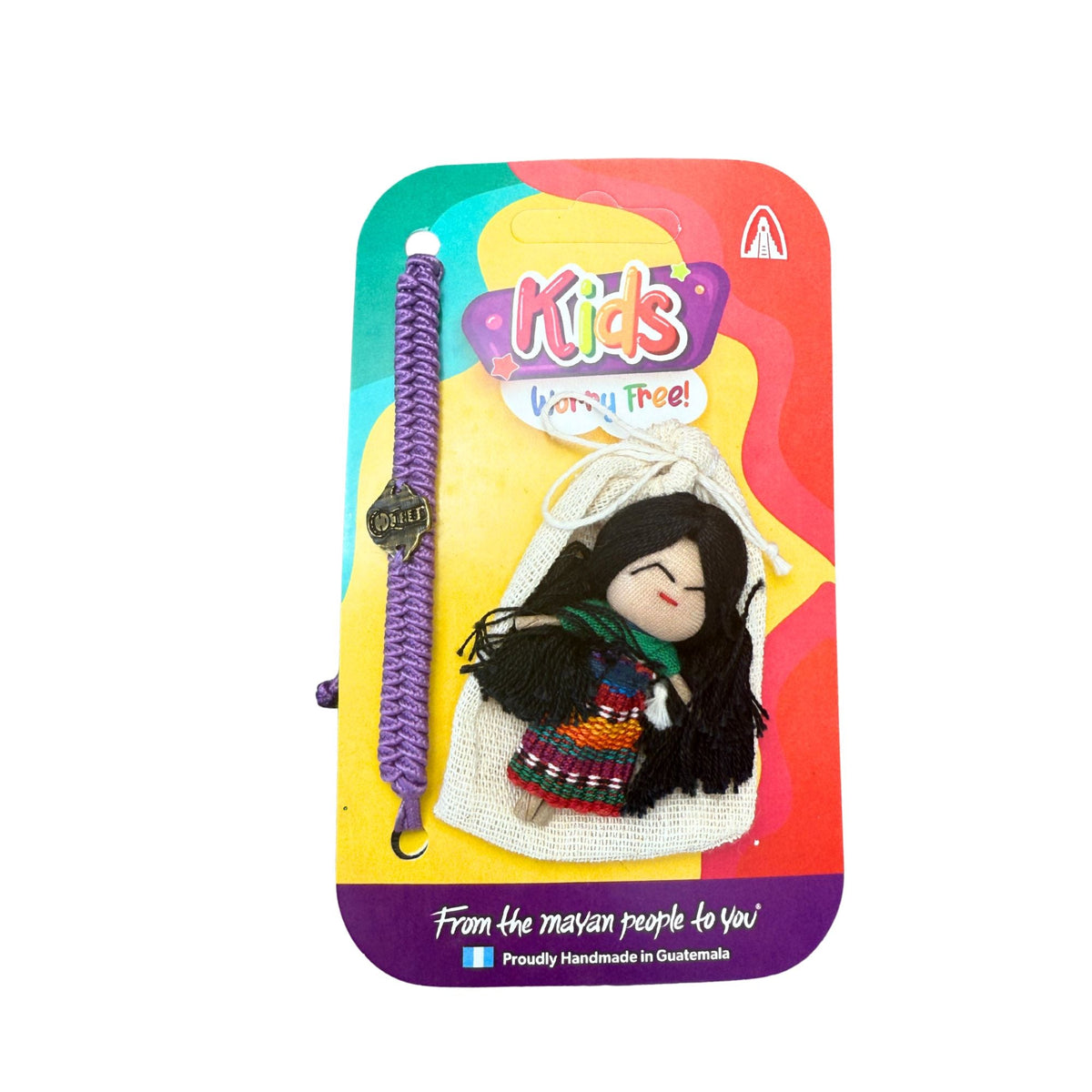 Guatemalan Worry Doll with Bracelet