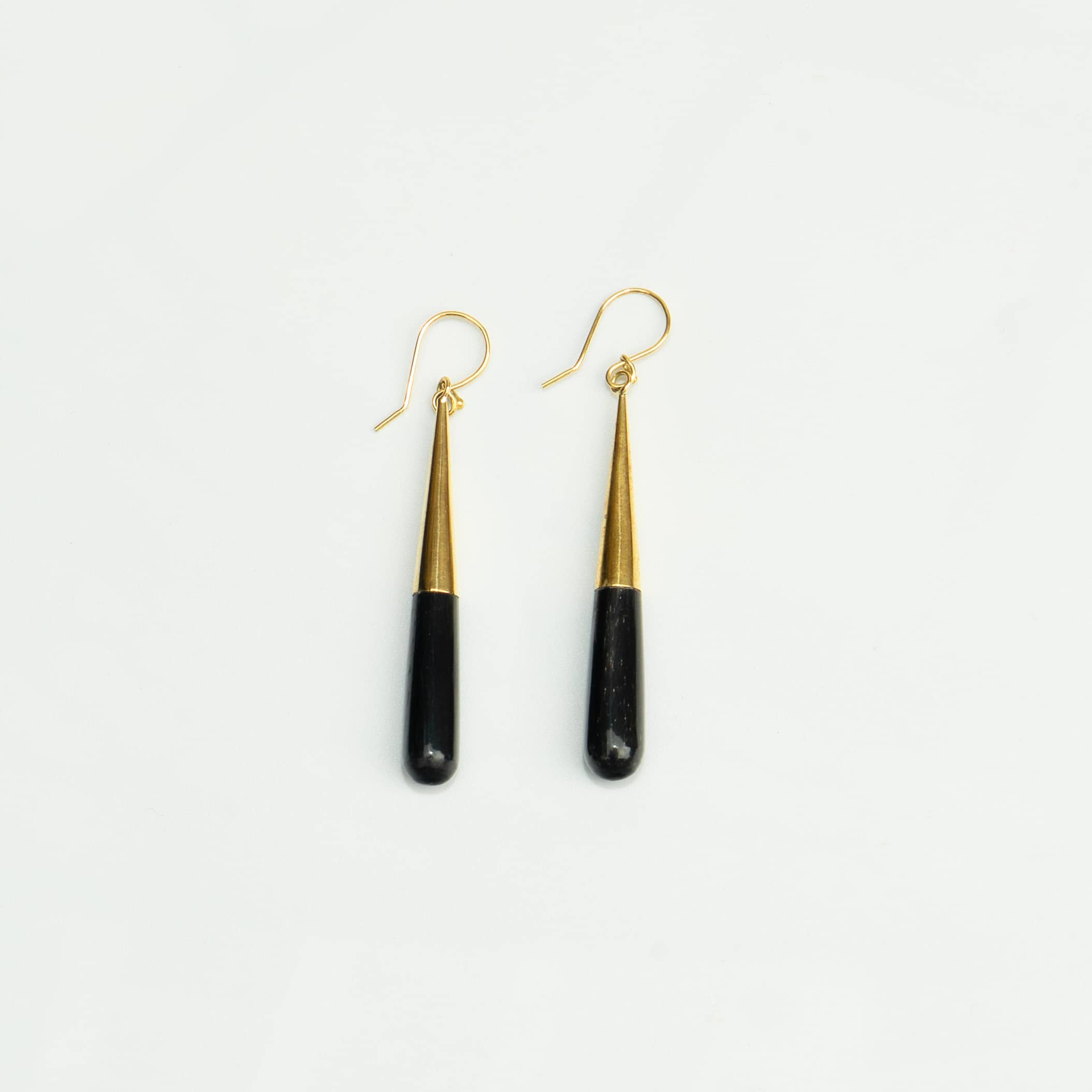 Guru Dangle Teardrop Horn Earrings