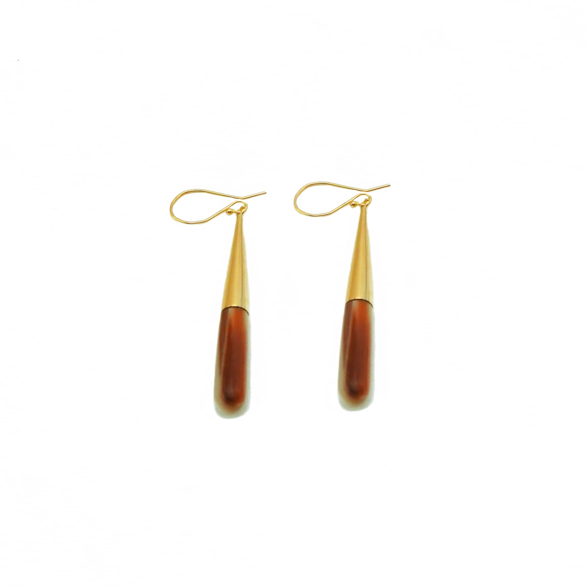 Guru Dangle Teardrop Horn Earrings