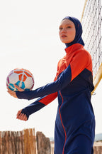Woven Navy Burkini Modest Swimwear M2316
