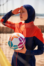 Woven Navy Burkini Modest Swimwear M2316