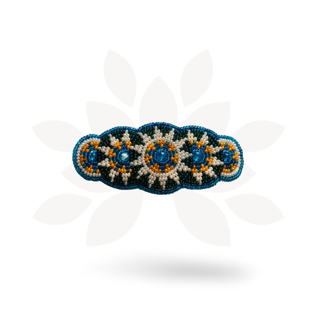 Andrea Seed Bead Boho Hair Barrette - Guatemala