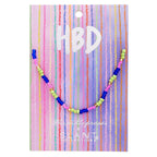 HBD Colorful Beaded Necklace | Giftable Birthday Party Necklace | 8" by The Bullish Store