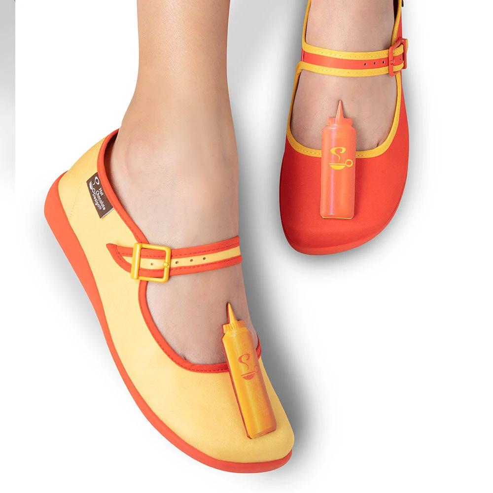 Chocolaticas® Hot Dog Women's Mary Jane Flat by Hot Chocolate Design