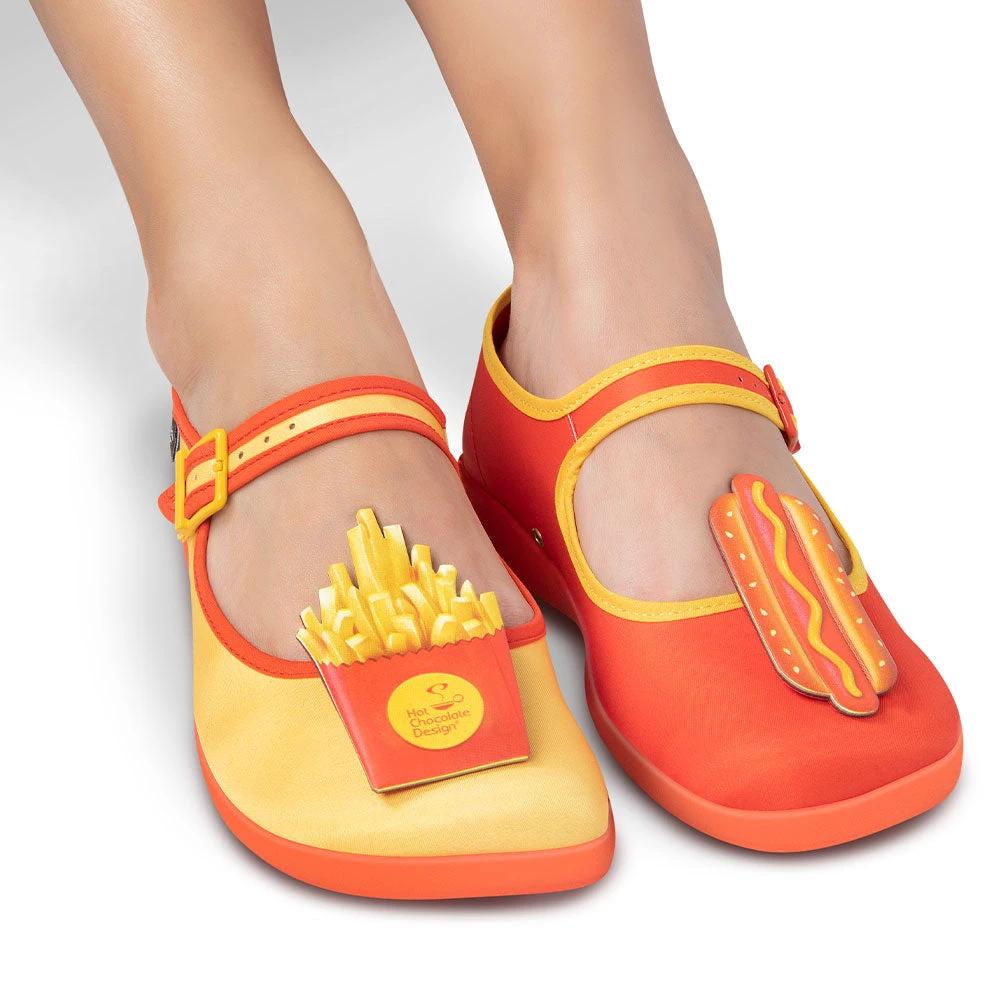 Chocolaticas® Hot Dog Women's Mary Jane Flat by Hot Chocolate Design