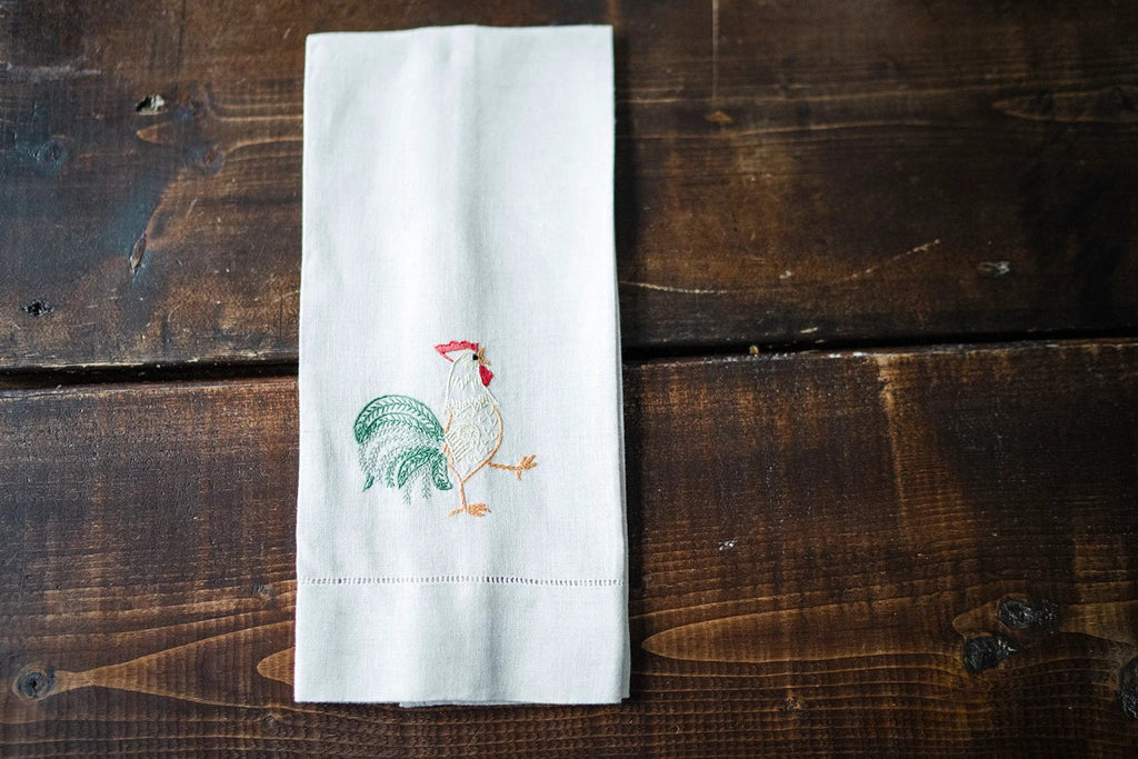 Tea Towels - Neutral Rooster by Maison d'Haiti
