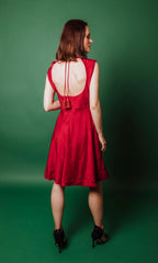 Arella Hand Embroidered Red Short Dress by Raas