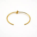 Open Knot Cuff Bracelet in Brass for Women - Tatu