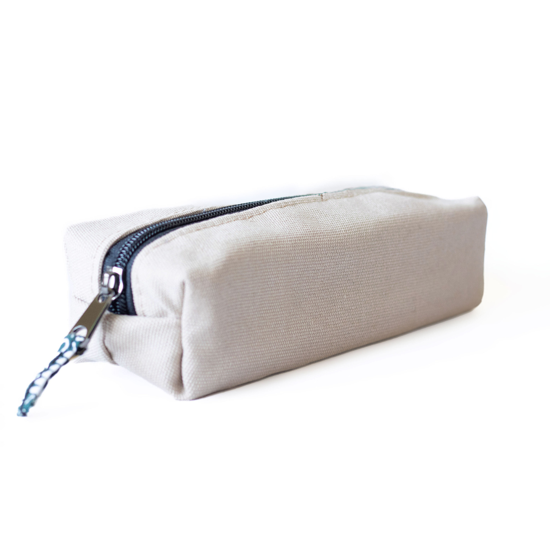 Canvas Pencil Pouch, Zipper Pencil Bag Case