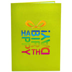 Happy Birthday Pop Up Card (Neon Green) by Paper Love