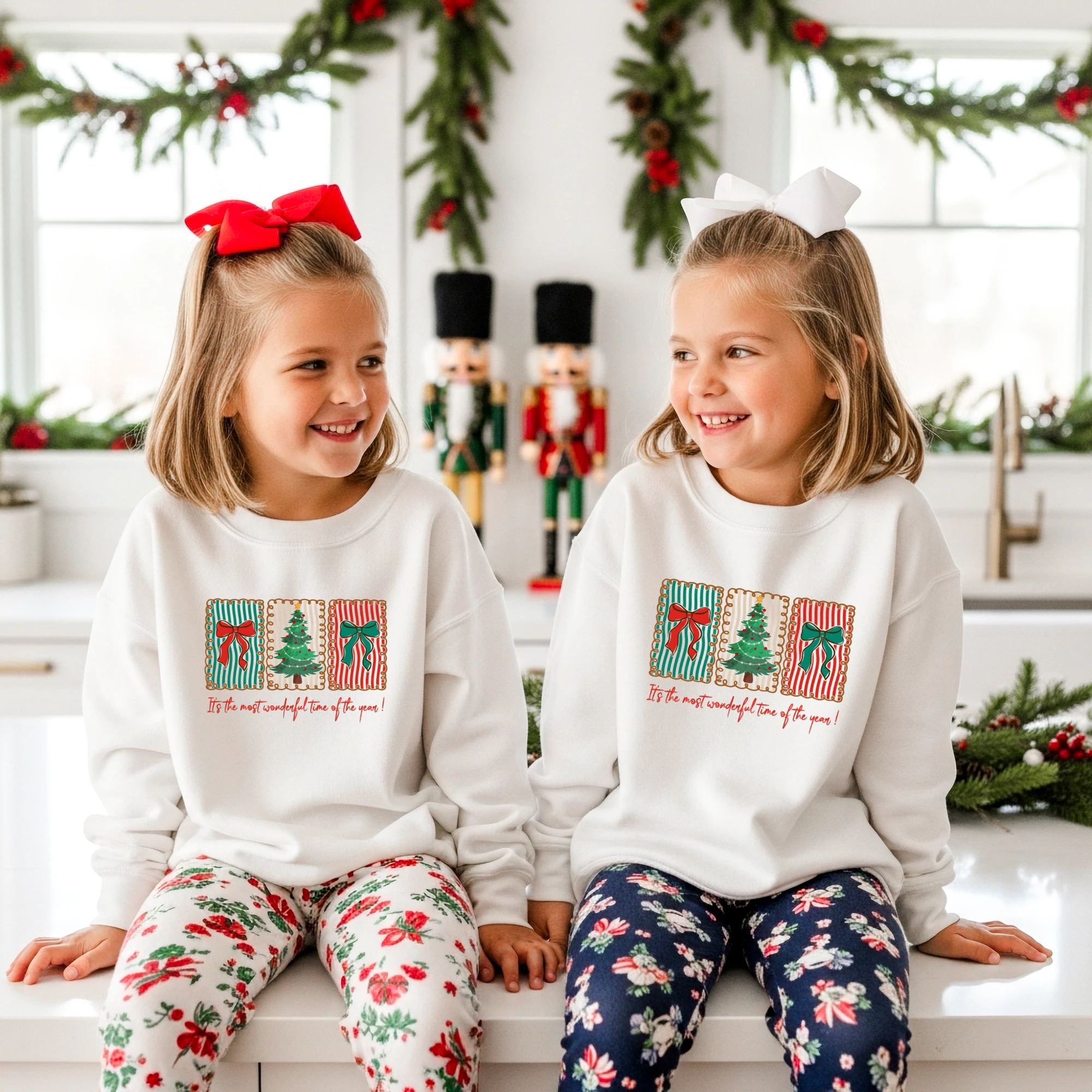 It's the most wonderful time of the Year Stamp toddler and youth Sweatshirt, Christmas collection by Benny and Ray Apparel