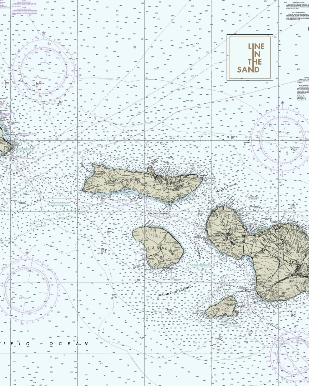 Nautical Chart Solar Gaiter by Line In The Sand Swim
