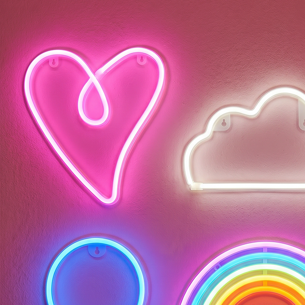 Heart Neon LED Light | Heart Shaped Wall Art Sign