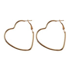Heart Shaped Hoop Earrings (Silver or Gold) by The Bullish Store