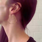 Heart Shaped Hoop Earrings (Silver or Gold) by The Bullish Store