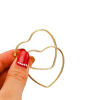 Heart Shaped Hoop Earrings (Silver or Gold) by The Bullish Store