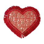 Heart Fringe Handwoven Iraca Placemat by MacondoForever