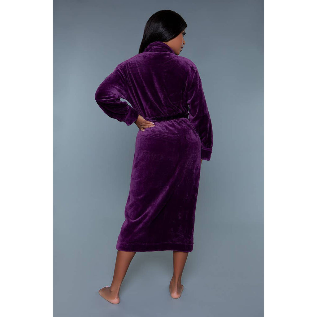 Helena Plush Robe in Purple | GIftable  Luxurious Ultra Soft [Available in S/M - L/XL]