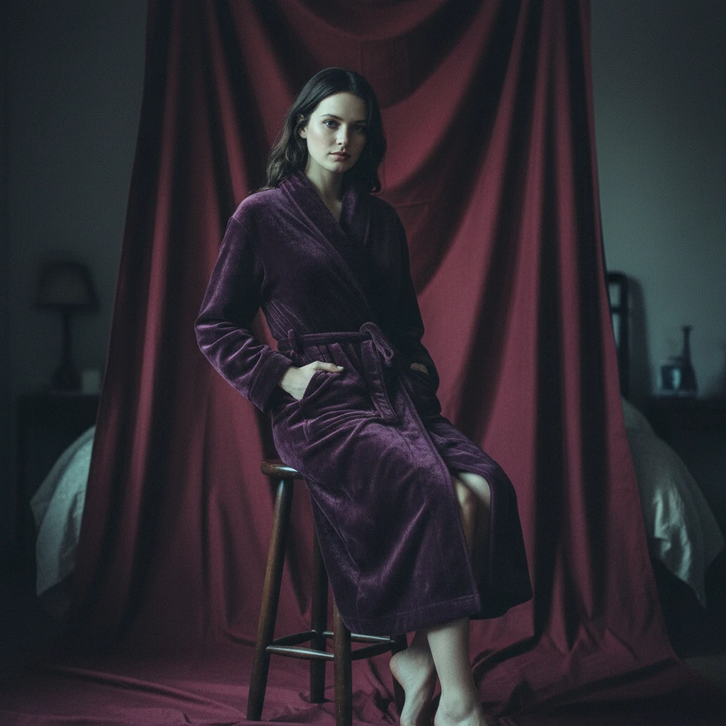 Helena Plush Robe in Purple | Giftable Luxurious Ultra Soft [Available in S/M - L/XL] by The Bullish Store