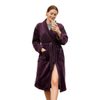 Helena Plush Robe in Purple | Giftable Luxurious Ultra Soft [Available in S/M - L/XL] by The Bullish Store