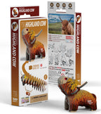 Highland Cow 3D Puzzle for Kids | STEM Animal Craft Activity