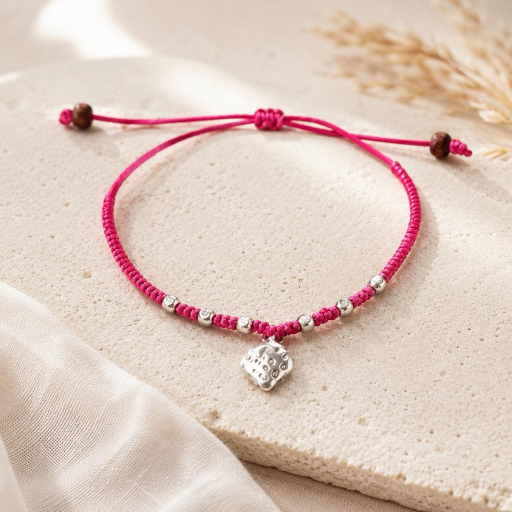 Hmong Silver .925 Charm Adjustable Bracelet - Thailand